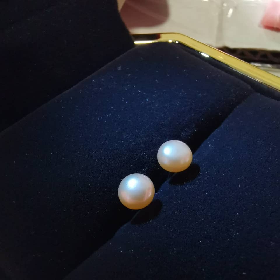 Pink Pearl Stud Earrings 5mm